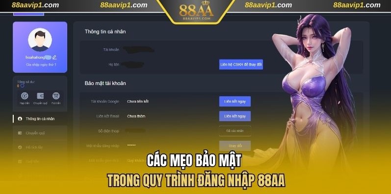 Các mẹo bảo mật cho quy trình đăng nhập 88AA