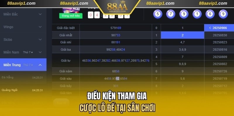 Điều kiện tham gia cược lô đề tại sân chơi